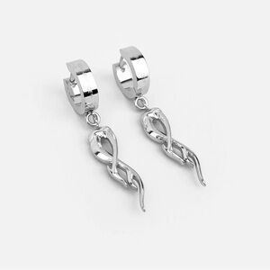 Rare Romance Flame Drop Earrings in Silver